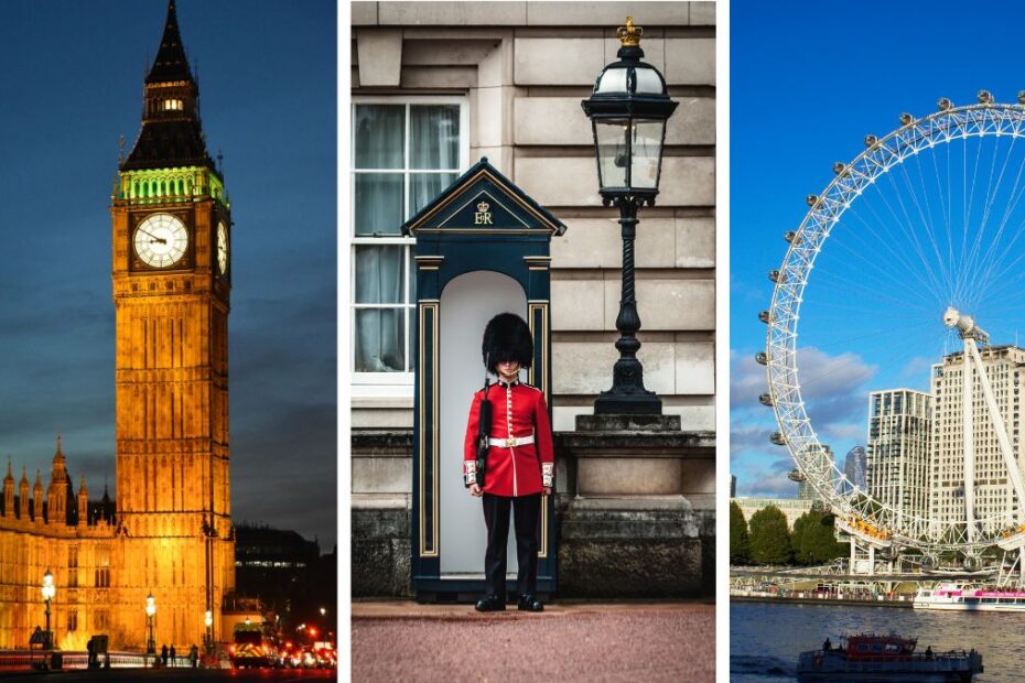 gotowy plan zwiedzania Londynu Foto:3 zdjęcia przedstawiające Londyn