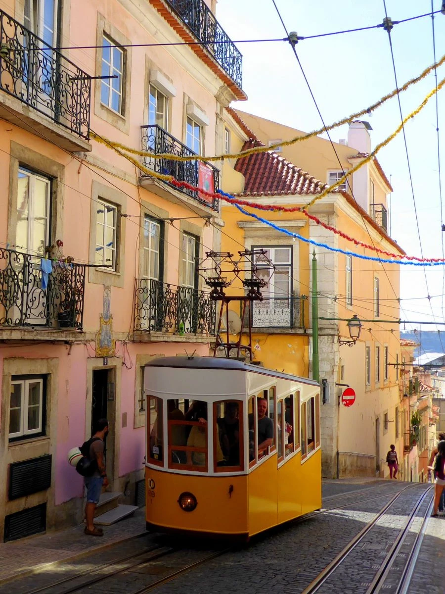 Ciepłe miejsca na zimowe wakacje Foto: tramwaj w Lisbonie