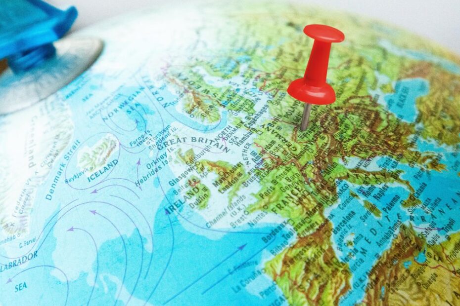 To tutaj jest środek Europy Foto: Europa na globusie