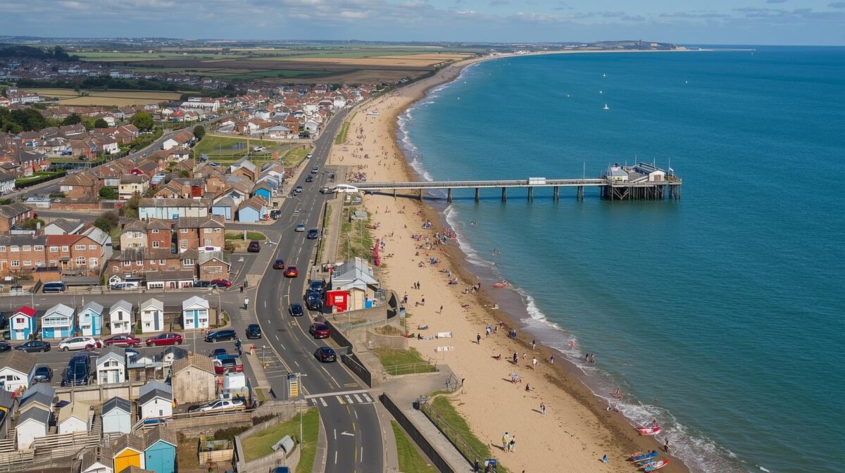 brytyjskie miasteczko idealne dla emerytów Foto: widok na nadmorskie miasteczko w UK