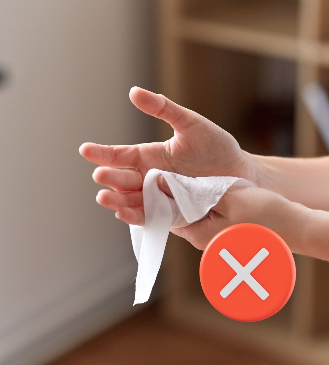 Pilne ostrzeżenie dotyczące popularnych chusteczek Foto: dłonie czyszczone chusteczkami nawilżanymi