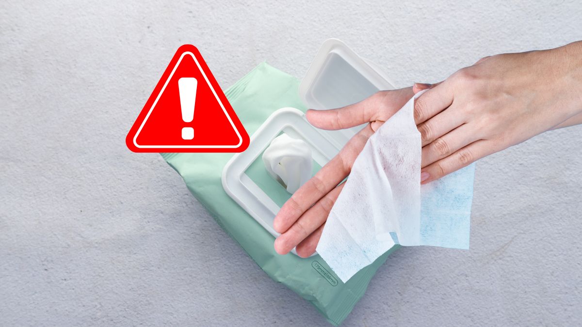 Pilne ostrzeżenie dotyczące popularnych chusteczek Foto: dłonie czyszczone chusteczkami nawilżanymi