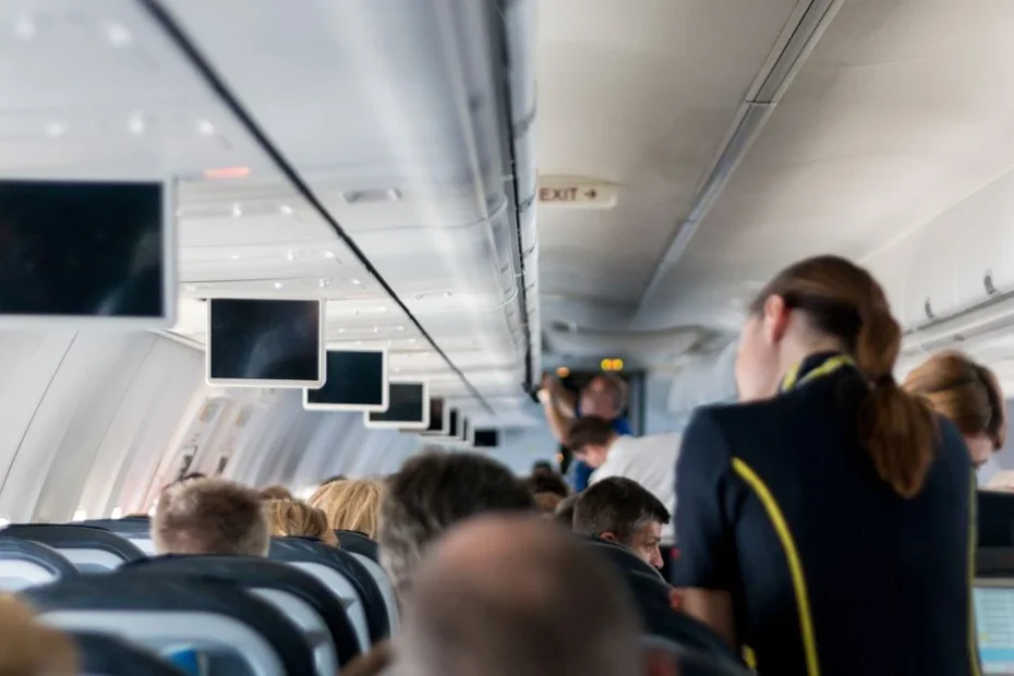 Zakaz jedzenia i napojów w samolotach Foto: Wnętrze samolotu