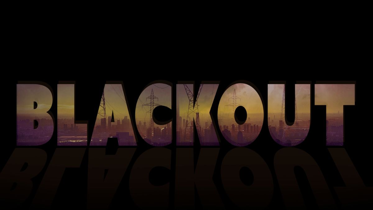 blackout w UK Foto: napis blackout na czarnym tle