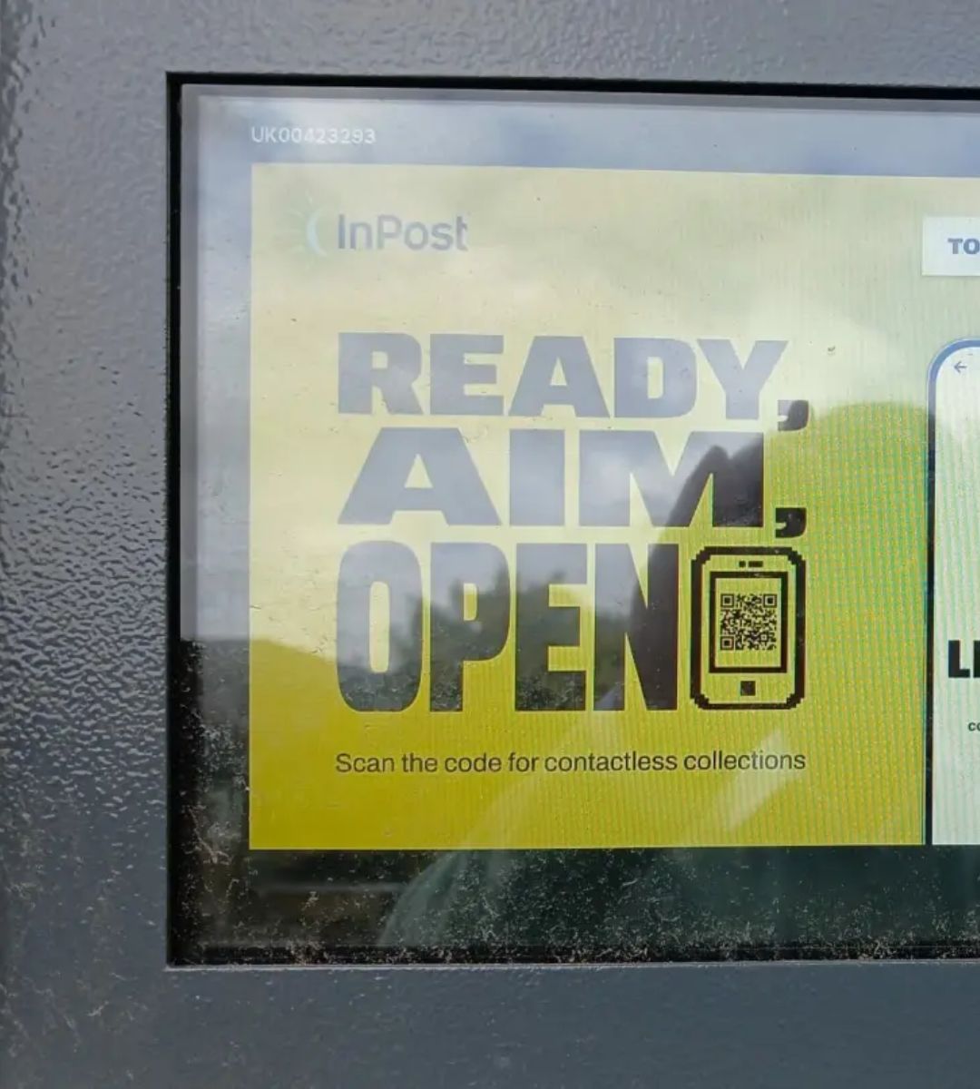 Wpadka paczkomatu InPost Foto: ekran paczkomatu