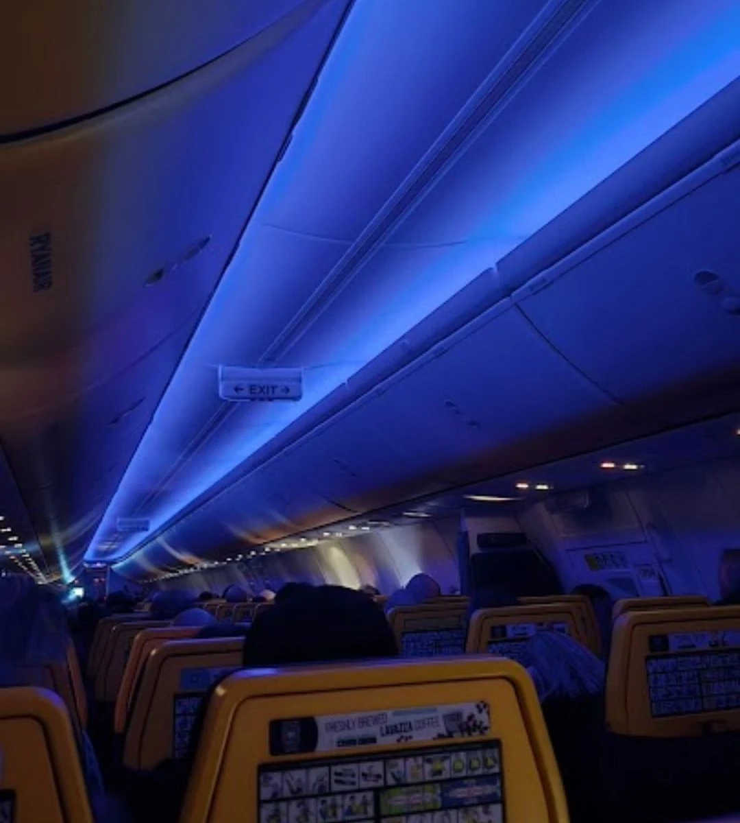 Dramatyczne lądowanie Ryanaira w Manchesterze Foto: Wnętrze samolotu Ryanair