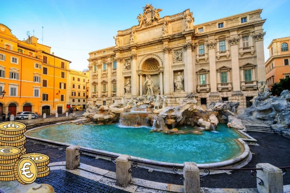 Co dzieje się z monetami wrzucanymi do Fontanny di Trevi Foto: Fontanna di Trevi w Rzymie