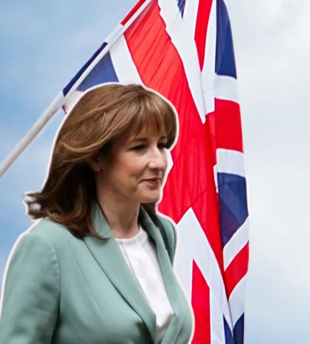 Rachel Reeves pod ostrzałem Foto: Rachel Reeves na tle flagi UK