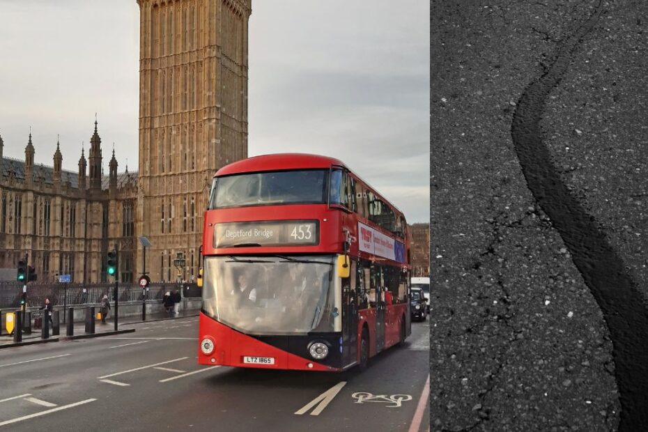 Nawet 65°C na ulicach Londynu Foto: ulica w Londynie, rozgrzany asfalt