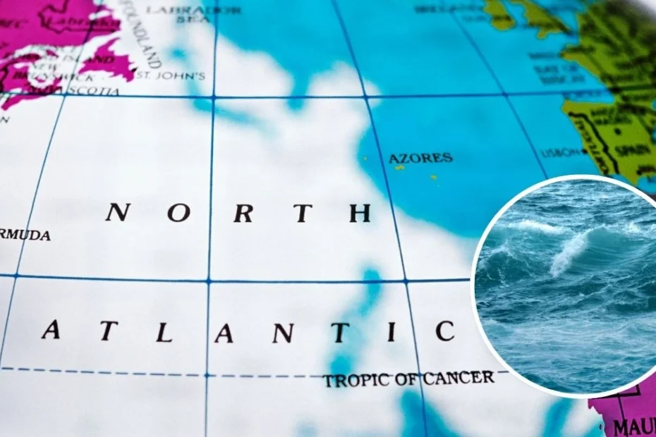 Temperatura oceanów bije rekord temperatury Foto: mapa oceanu atlantyckiego