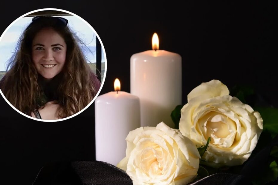 Tragiczna śmierć z powodu niedoboru witaminy B12 Foto: świeca i białe róże na czarnym tle i zdjęcie Georginy