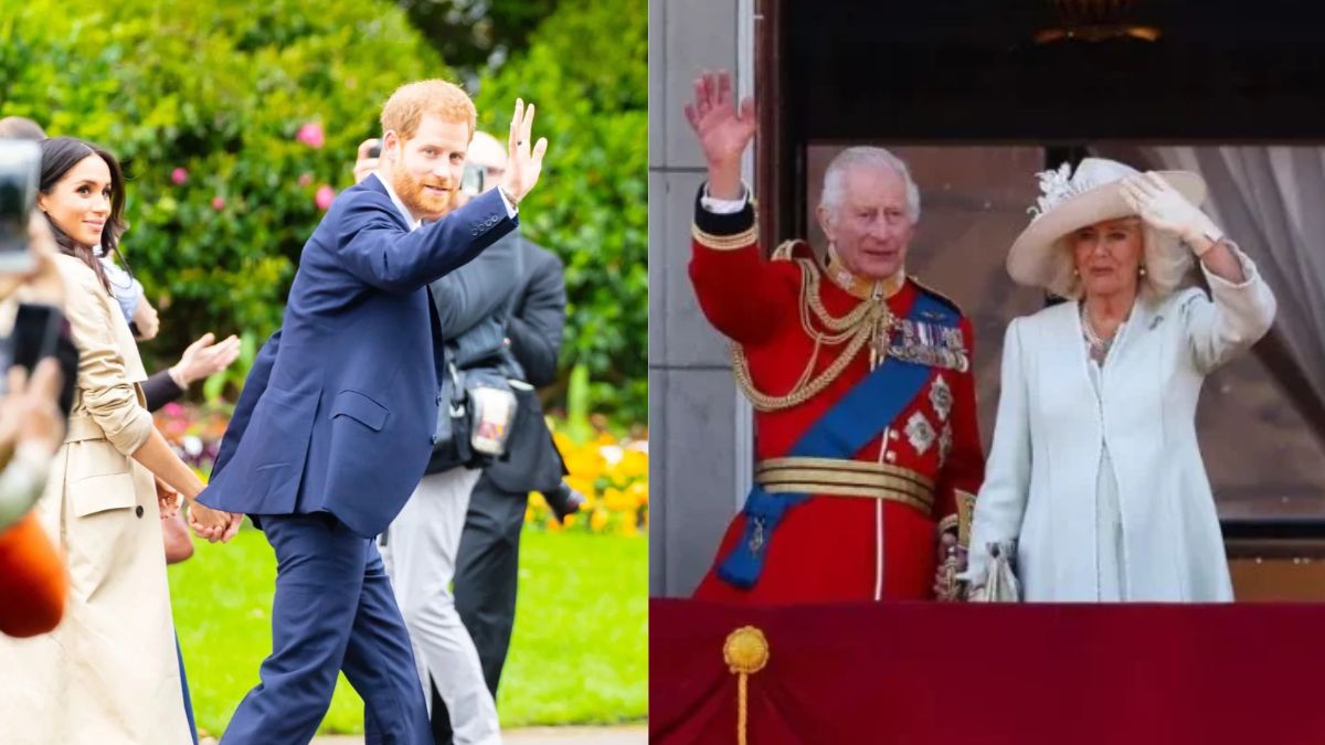 Spotkanie Harry'ego z królem Karolem Foto: Harry z Meghan i Król Karol z Camillą