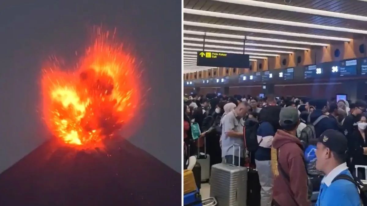 Potężna erupcja wulkanu w Indonezji. Siedem lotnisk zamkniętych, tysiące lotów zakłóconych