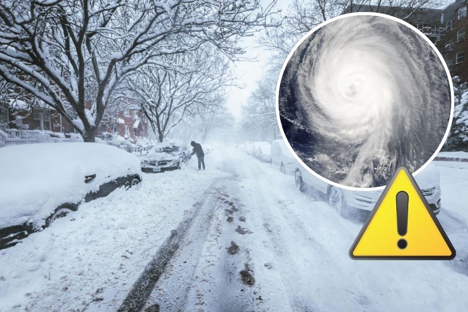 Met Office wydał nowy komunikat o wirze polarnym Foto: zaśnieżone ulice miasta