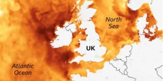 rekordowe temperatury wód wokół Wielkiej Brytanii